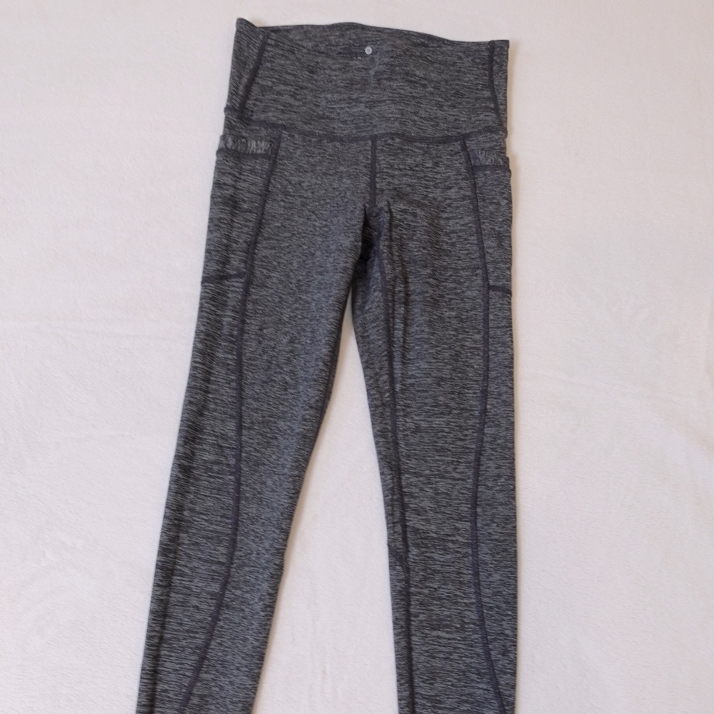 Athleta Chaturanga to Town Spacedye Gray Leggings with Pockets - Picture 3 of 10